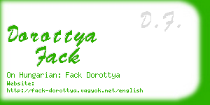 dorottya fack business card